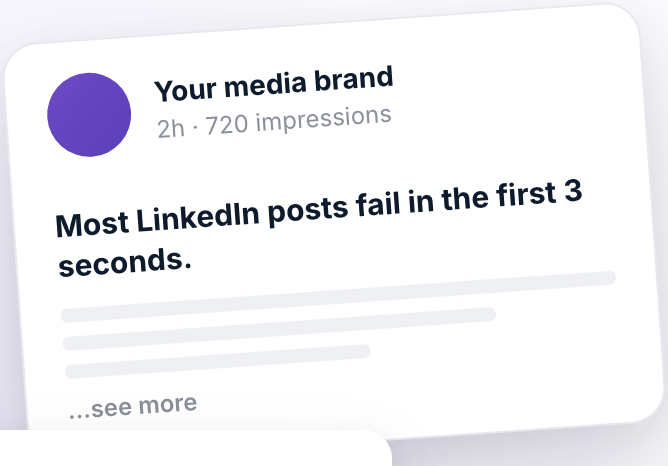 LinkedIn text-only post mockup